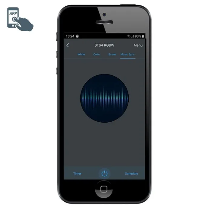 Smart buitenlamp zwart 80 cm IP44 incl. Wifi ST64 - Gleam