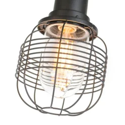 Smart buitenlamp zwart 3-lichts IP44 incl. Wifi ST64 - Guardado