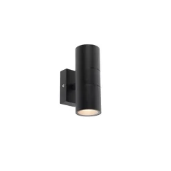 Smart buitenwandlamp zwart IP44 incl. 2 wifi GU10 - Duo