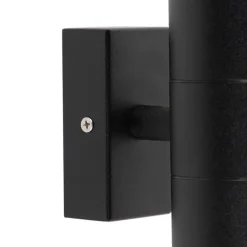 Smart buitenwandlamp zwart IP44 incl. 2 wifi GU10 - Duo