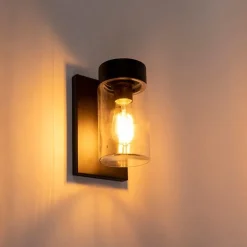 Smart buitenwandlamp zwart IP44 incl. Wifi ST64 - Jarra