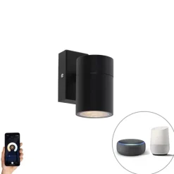 Smart buitenwandlamp zwart incl. WiFi GU10 IP44 - Solo