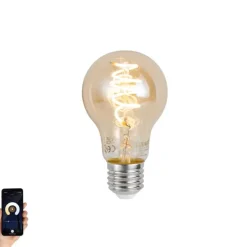 Smart E27 dimbare LED lamp A60 amber 4.9W 320 lm 2500K
