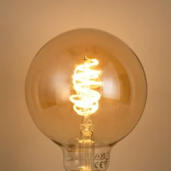 Smart E27 dimbare LED lamp G95 amber 4.9W 320 lm 2500K