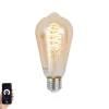 Smart E27 dimbare LED lamp ST64 amber 4.9W 320 lm 2500K