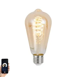 Smart E27 dimbare LED lamp ST64 amber 4.9W 320 lm 2500K