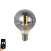 Smart E27 dimbare LED lamp G95 smoke 4.9W 150 lm 1800K