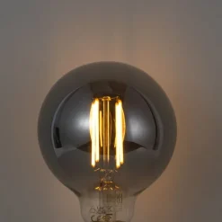 Smart E27 dimbare LED lamp G95 smoke 4.9W 150 lm 1800K