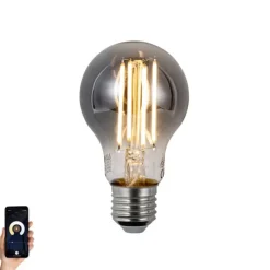 Smart E27 dimbare LED lamp A60 smoke 4.9W 150 lm 1800K
