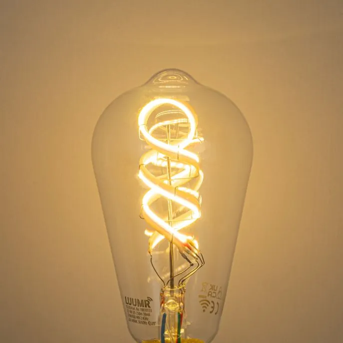 Smart E27 dimbare LED lamp ST64 helder RGBW 4W 250 lm 2700K