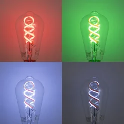 Smart E27 dimbare LED lamp ST64 helder RGBW 4W 250 lm 2700K