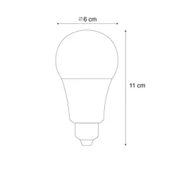 Smart E27 LED lamp A60 mat RGBW 9W 806 lm 2700-6500K