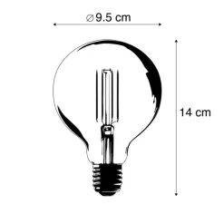 Smart E27 LED lamp G95 goud 7W 806 lm 1800K - 3000K