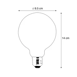 Smart E27 LED lamp G95 goud 4,9W 470 lm 1800-4000K