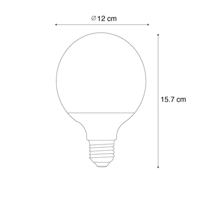 Smart E27 LED lamp G120 mat RGBW 9W 806 lm 2700-6500K