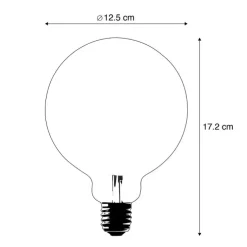 Smart E27 LED lamp G125 zwart 4W 60 lm 1800-3000K