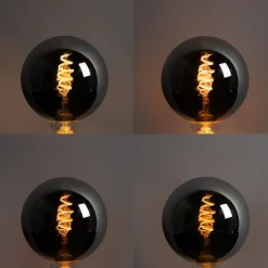 Smart E27 LED lamp G125 zwart 4W 60 lm 1800-3000K