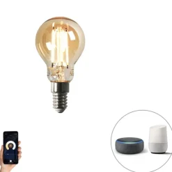 Smart E14 LED lamp P45 goud 4,9W 470 lm 1800-4000K
