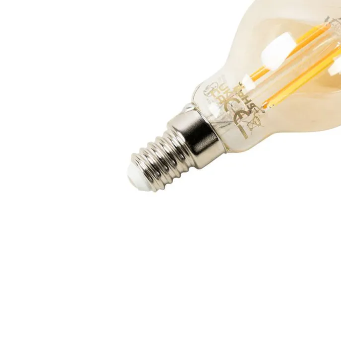 Smart E14 LED lamp P45 goud 4,9W 470 lm 1800-4000K