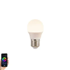 Smart E27 LED lamp P45 opaal glas 4,9W 470 lm 2200-4000K