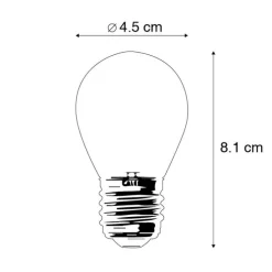 Smart E27 LED lamp P45 opaal glas 4,9W 470 lm 2200-4000K