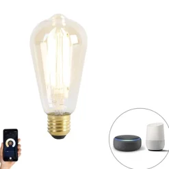 Smart E27 LED lamp ST64 goud 7W 806 lm 1800-3000K