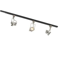 Smart 1-fase rail zwart met staal incl. 3 WiFi GU10 - Iconic Suplux