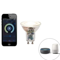 Smart 1-fase rail zwart met staal incl. 5 WiFi GU10 - Iconic Suplux