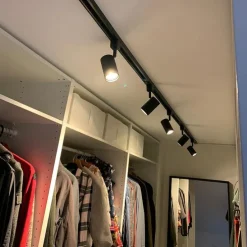 Smart 1-fase railsysteem 5 spots incl. 5 GU10 zwart - Iconic Jeana