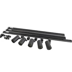 Smart 1-fase railsysteem 5 spots incl. 5 GU10 zwart - Iconic Jeana