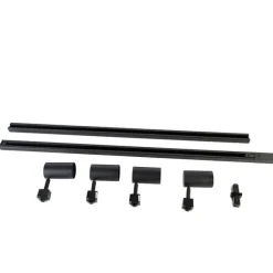 Smart 1-fase railsysteem met 4 wifi GU10 spots zwart - Iconic Jeana