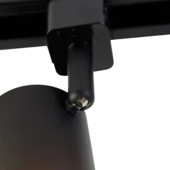 Smart 1-fase railsysteem met 4 wifi GU10 spots zwart - Iconic Jeana