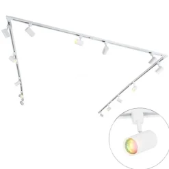 Smart 1-fase railsysteem met 14 spots wit incl. Wifi GU10 - Iconic Jeana