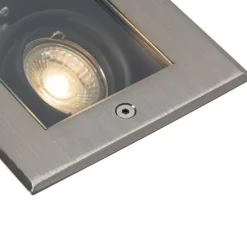 Smart grondspot staal 2-lichts verstelbaar IP65 incl. 2 GU10 50mm - Oneon