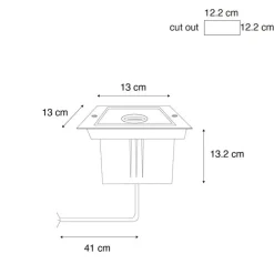 Smart grondspot zwart verstelbaar IP65 incl. Wifi GU10 50mm - Oneon