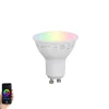 Smart GU10 50mm dimbare LED lamp opaal RGBW 4.7W 400 lm 2700-6500K
