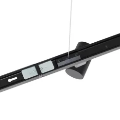 Smart hang railsysteem zwart 1-fase incl. 5 Wifi GU10 - Iconic Jeana