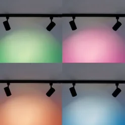 Smart hang railsysteem zwart 1-fase incl. 5 Wifi GU10 - Iconic Jeana