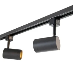 Smart hang railsysteem zwart 1-fase incl. 5 Wifi GU10 - Iconic Jeana