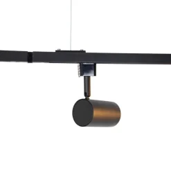 Smart hang railsysteem zwart 1-fase incl. 5 Wifi GU10 - Iconic Jeana