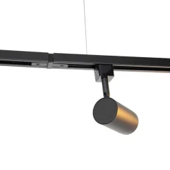 Smart hang railsysteem zwart 1-fase incl. 5 Wifi GU10 - Iconic Jeana