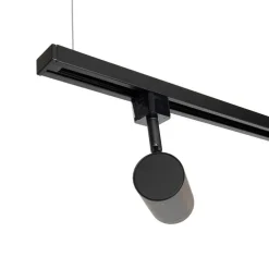 Smart hang railsysteem zwart 1-fase incl. 5 Wifi GU10 - Iconic Jeana