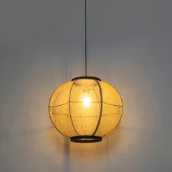 Smart hanglamp bruin 48 cm incl. Wifi G95 - Rob