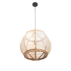 Smart hanglamp bruin 50 cm incl. Wifi G95 - Pascal