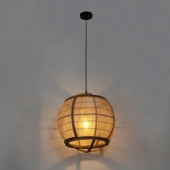 Smart hanglamp bruin 50 cm incl. Wifi G95 - Pascal