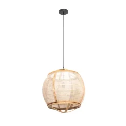 Smart hanglamp bruin 50 cm incl. Wifi G95 - Pascal