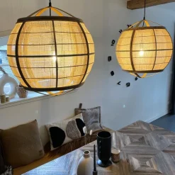 Smart hanglamp bruin 50 cm incl. Wifi G95 - Pascal