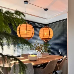 Smart hanglamp bruin 50 cm incl. Wifi G95 - Pascal