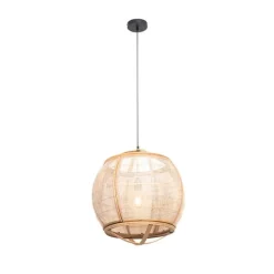 Smart hanglamp bruin 50 cm incl. Wifi G95 - Pascal