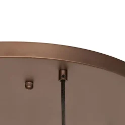 Smart hanglamp donkerbrons met amber glas 7-lichts incl. 7 Wifi A60 - Sandra